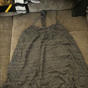 Gray Lace Halter Top